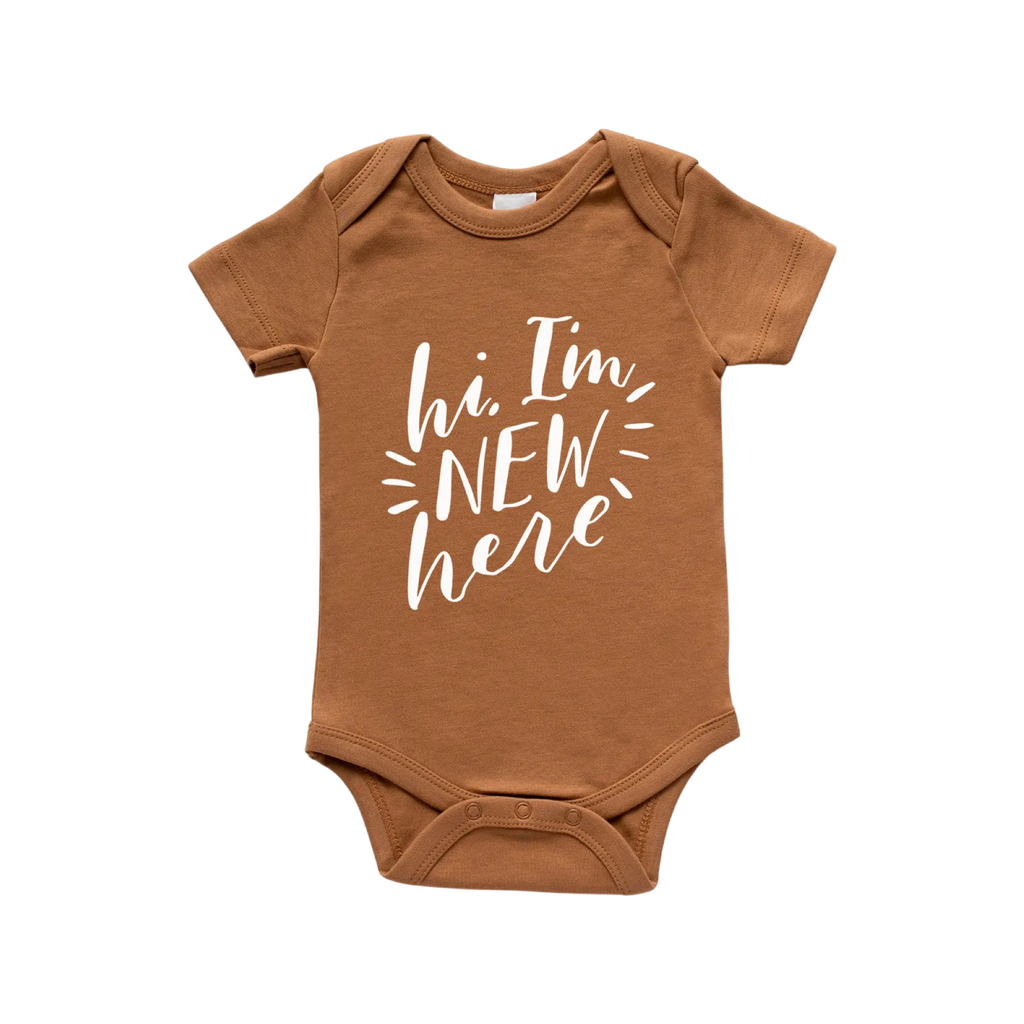 Hi, I’m New Here Baby Onesie